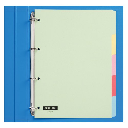 Tabbladen Quantore 4-gaats 5-delig assorti karton